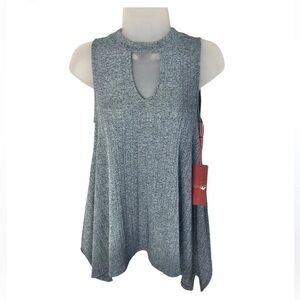 Jennifer Lopez size medium metallic Gray Keyhole Top